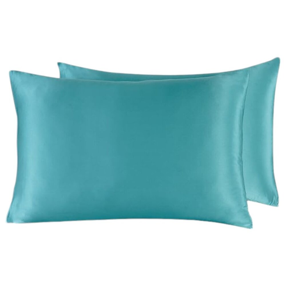 100% Mulberry Silk Pillow Case - BEAUTY SLEEP  - Blue - Multiple sizes